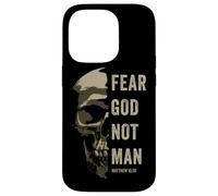 Carcasa para iPhone 14 Pro Matthew 10:2 Fear God Not Man - Christian Faith Bible Gospel