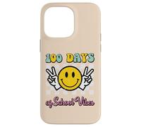 Carcasa para iPhone 14 Pro MAX 100 Días De Escuela Vibes Paz 100th Day Groovy Women