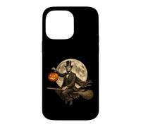 Carcasa para iPhone 14 Pro MAX Abraham Lincoln Jack O Lantern Pumpkin Full Moon Escoba