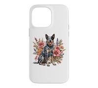 Carcasa para iPhone 14 Pro MAX ACD Hunting Vintage Flowers Floral Australian Cattle Dog Mom