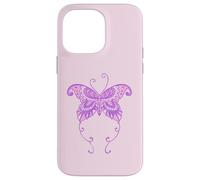 Carcasa para iPhone 14 Pro MAX Aesthetic Y2K Butterfly 2000s Gen Z Púrpura Millennial Pink