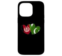 Carcasa para iPhone 14 Pro MAX Afganistán Pakistán Corazón Banderas Cultura Afgana Pakistaní