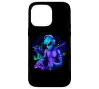Carcasa para iPhone 14 Pro MAX Alien Cyborg DJ Robot Grabar Techno Música Cool Aliens