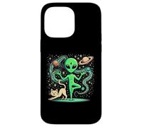 Carcasa para iPhone 14 Pro MAX Alien Haciendo un Yoga - Yoga Pose - Espacio - Plancton