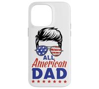 Carcasa para iPhone 14 Pro MAX All American Dad Sunglasses USA Flag 4th of July