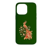 Carcasa para iPhone 14 Pro MAX Amante de los Azulejos de Mahjong Phoenix con Forma de pájaro fénix en Flor