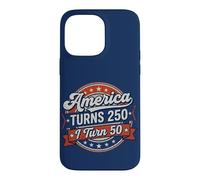 Carcasa para iPhone 14 Pro MAX America Turns 250 I Turn 50 Since 50th Birthday Retro