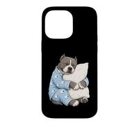 Carcasa para iPhone 14 Pro MAX American Bully Sleeping in Cute Pijama Sleep Dog