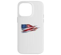 Carcasa para iPhone 14 Pro MAX American Patriotic Fighter Jets USA Flag ondeando el 4 de Julio