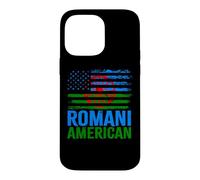 Carcasa para iPhone 14 Pro MAX American Romani | Banderas de Roma Traveller & USA envejecidas