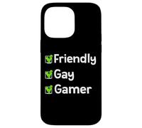Carcasa para iPhone 14 Pro MAX Amistoso Gay Gamer LGBTQ Identidad Orgullo Inclusión Gay Jugadores
