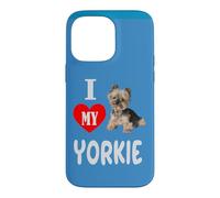 Carcasa para iPhone 14 Pro MAX Amo a mi Perro pequeño Yorkie Yorkshire Terrier Amante de los Animales