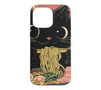 Carcasa para iPhone 14 Pro MAX Anime Cat Ramen Graphic tee, Japanese Kawaii Retro Y2K Manga