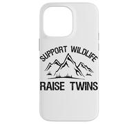 Carcasa para iPhone 14 Pro MAX Apoyo a la Vida Silvestre Raise Twins Divertido Regalo para mamá y papá