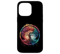 Carcasa para iPhone 14 Pro MAX Árbol de la Vida Naturaleza Colorida Yin Yang Zen Yoga Meditación