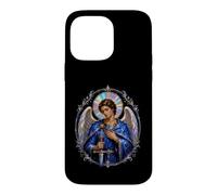 Carcasa para iPhone 14 Pro MAX Arcángel Miguel Manto Azul Arte Sagrado Devocional