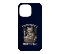 Carcasa para iPhone 14 Pro MAX Archivero Cat Keeper of Secrets, Amante de los Libros Antiguos