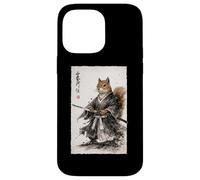 Carcasa para iPhone 14 Pro MAX Ardilla samurái Japonesa Ukiyo-e Katana Guerrero Arte Vintage