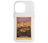 Carcasa para iPhone 14 Pro MAX Arte de Viaje Vintage de Philadelphia Independence Hall Inside USA