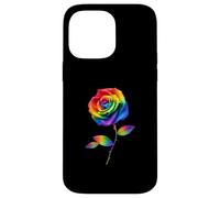 Carcasa para iPhone 14 Pro MAX Arte Floral botánico Pride Rose Rainbow