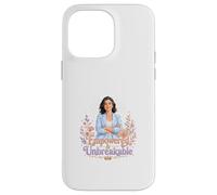 Carcasa para iPhone 14 Pro MAX Arte Floral de Fuerza de Mujer irrompible empoderada