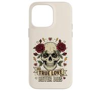 Carcasa para iPhone 14 Pro MAX Arte gótico del Tatuaje de Las Rosas del Amor Verdadero Nunca morirá