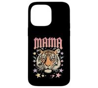 Carcasa para iPhone 14 Pro MAX Arte gráfico de Mama Tiger Face Rebel Mom Wild Animal