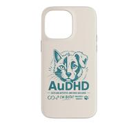 Carcasa para iPhone 14 Pro MAX AuDHD Autismo Y TDAH Perro Gato Ambos