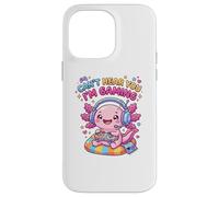 Carcasa para iPhone 14 Pro MAX Axolotl Amphibian Gamer, Gaming Can't Hear You I'm Gaming