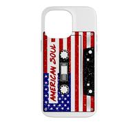 Carcasa para iPhone 14 Pro MAX Bandera Americana Soul Cassette Stars & Stripes 4 de Julio