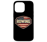 Carcasa para iPhone 14 Pro MAX Bandera Americana Vintage Rowing Crew Atleta Rower Patriot USA