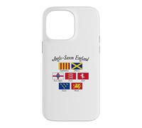 Carcasa para iPhone 14 Pro MAX Bandera de los reinos anglosajones de Inglaterra con Letras Negras