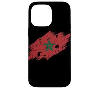Carcasa para iPhone 14 Pro MAX Bandera de Marruecos Gráfico Grunge Envejecido
