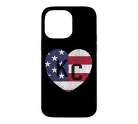Carcasa para iPhone 14 Pro MAX Bandera del país del Mundo de Estados Unidos KC Heart Kansas City Love Letters US