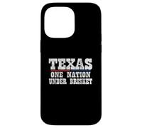 Carcasa para iPhone 14 Pro MAX Barbacoa Texas One Nation Under Brisket - Divertida Barbacoa de Texas