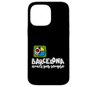 Carcasa para iPhone 14 Pro MAX Barcelona Amics per Sempre Frase Catalán Miro