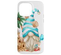 Carcasa para iPhone 14 Pro MAX Beach Lover with Flip Flops and Sand Castle Funny GNOME