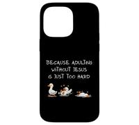 Carcasa para iPhone 14 Pro MAX Because Adulting Without Jesus Is Just Too Hard Christian