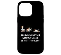Carcasa para iPhone 14 Pro MAX Because Adulting Without Jesus Is Just Too Hard Christian