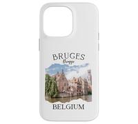 Carcasa para iPhone 14 Pro MAX Bélgica Patrimonio Iconic Brujas Canal Arquitectura Medieval