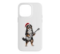 Carcasa para iPhone 14 Pro MAX Berner Santa Hat Guitarra Eléctrica Fiesta de Navidad