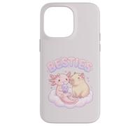 Carcasa para iPhone 14 Pro MAX Besties Axolotl Capybara Bubble Tea Lindo Kawaii Anime Animal