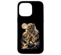 Carcasa para iPhone 14 Pro MAX Bigfoot Aullando a la Luna Meme Sasquatch