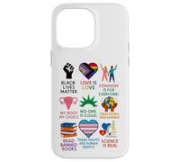 Carcasa para iPhone 14 Pro MAX BLM Human Rights Feminism Trans Science Books LGBTQ Kindness