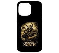 Carcasa para iPhone 14 Pro MAX Born of The North Guerrero Vikingo Diseño Nórdico Hombre