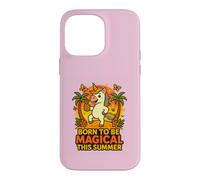 Carcasa para iPhone 14 Pro MAX Born to Be Magical Summer Vibes Piña Unicornio