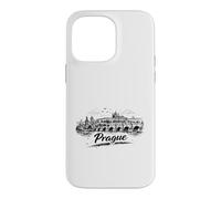 Carcasa para iPhone 14 Pro MAX Bosquejo de Paisaje Urbano del Puente de Carlos de Pr