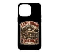 Carcasa para iPhone 14 Pro MAX Boxeador de Boxeo con Gancho Izquierdo Estilo de Vida de la Vieja Escuela