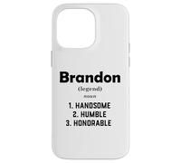 Carcasa para iPhone 14 Pro MAX Brandon Definición Guapo Humilde Honorable Disfraz Brandon