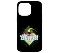 Carcasa para iPhone 14 Pro MAX Brasil tucán Retro Samba Carnaval Recuerdo Vintage